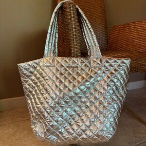 MZ Wallace Metro Tote - Classic Shiny Silver